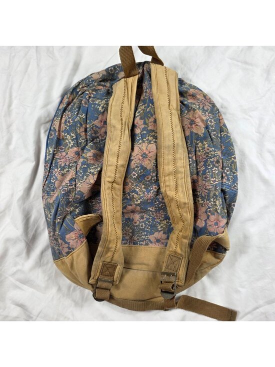 ONeill Shoreline Backpack Floral Print Canvas Blue Pink Flower Casual School